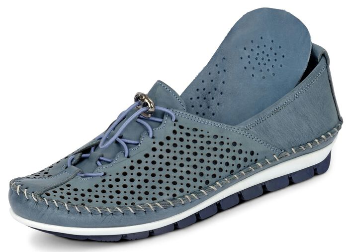 Gemini Mokassin-Slipper mit sommerlicher Perforierung 