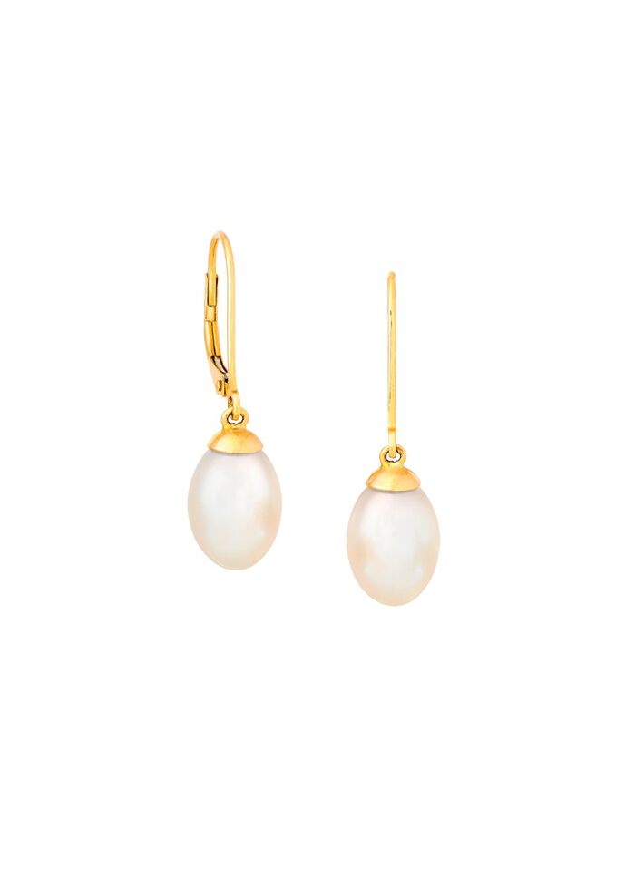 Zeitlose Ohrh&auml;nger mit S&uuml;sswasser-Zuchtperlen 