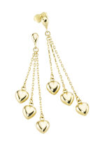 Süsse Herz-Ohrstecker aus Gold