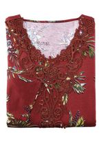 Laurina Nachthemd, kn&ouml;chellang mit gro&szlig;z&uuml;giger Motivspitze  