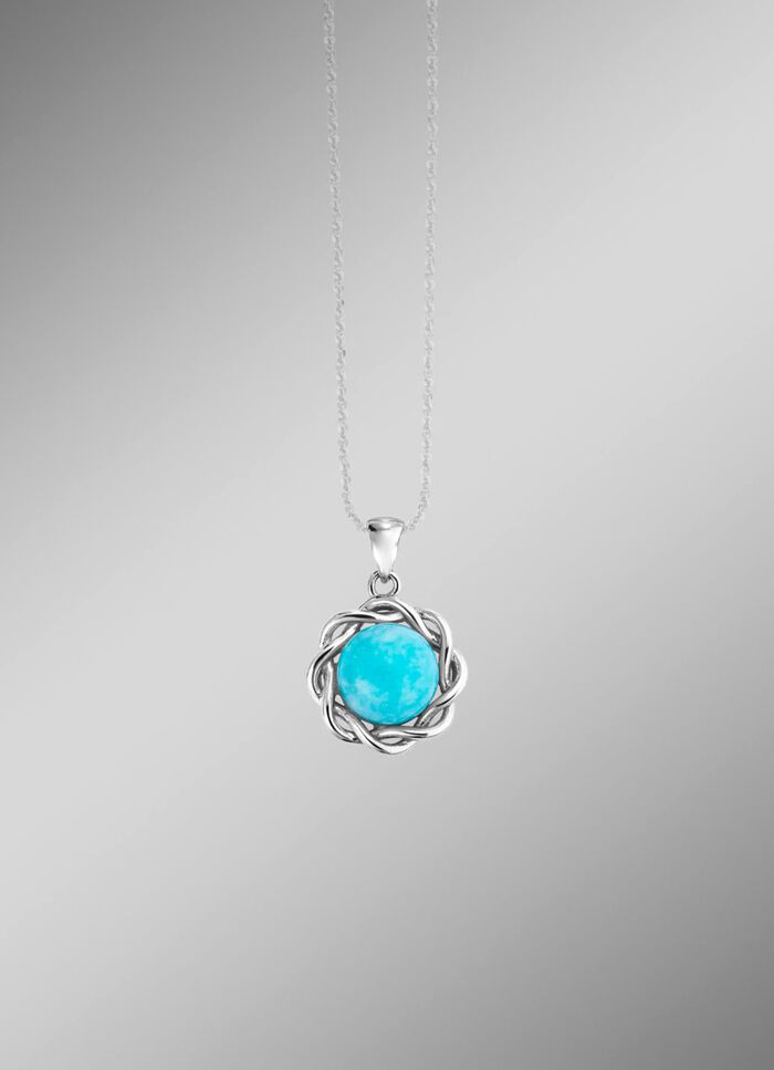 Eleganz in Silber: Anh&auml;nger mit echt Amazonit 