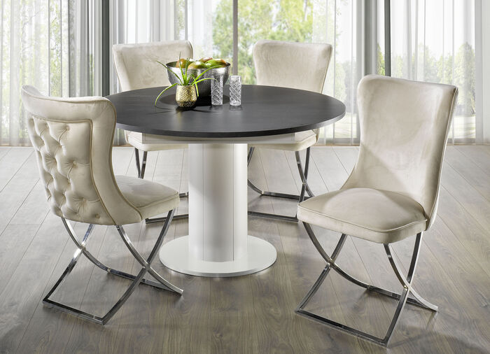 Trendige Esszimmer-Stühle, 2er-Set CREME