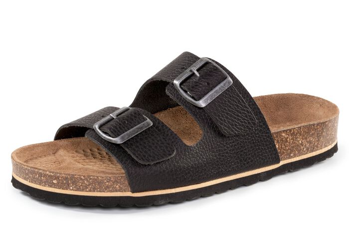 GINO GALANTE, klassische Herren-Pantoletten, Weite H, aus Leder 