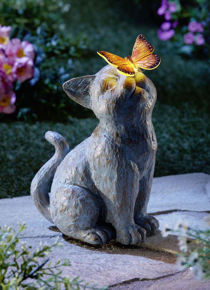 Katze mit LED-Schmetterling 