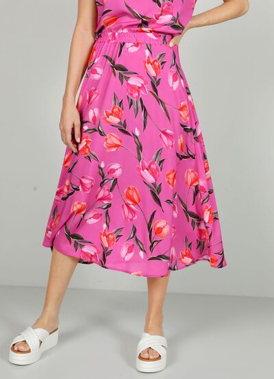 Rock mit floraler Dessinierung 