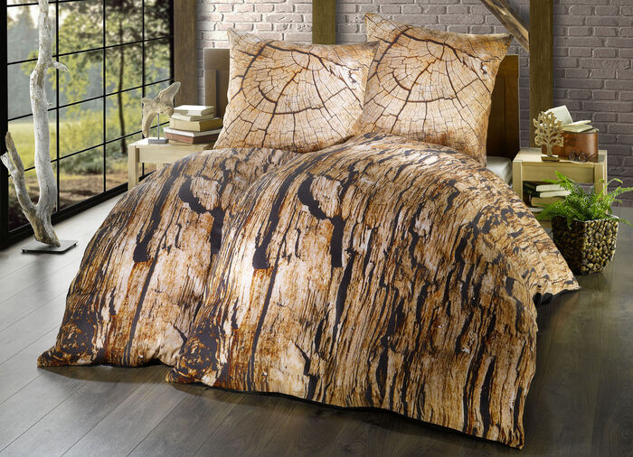 Satin Bettwäsche-Garnitur mit Reissverschluss 