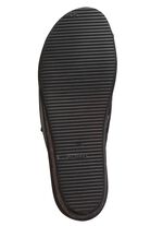 Pantolette aus Nappaleder und krokogepr&auml;gtem Lackleder 