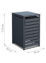 M&uuml;lltonnenbox &laquo;Kubus&raquo;, anthrazit 