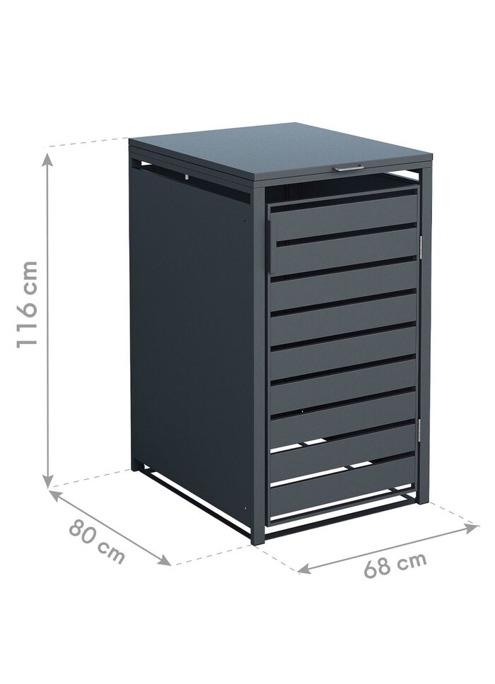 M&uuml;lltonnenbox &laquo;Kubus&raquo;, anthrazit 