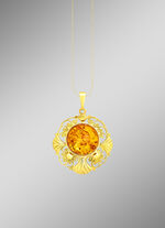 Filigraner Anh&auml;nger mit echt Bernstein 