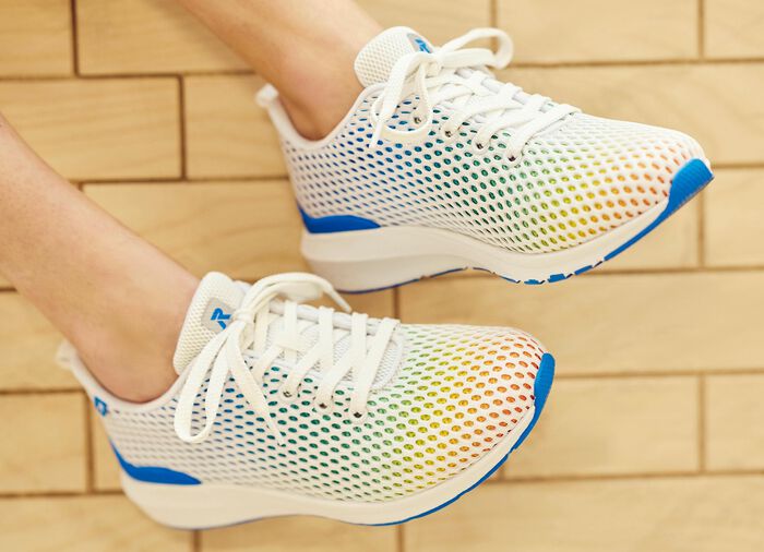 Rieker Sneaker mit Regenbogen-Farbverlauf WEISS-BUNT