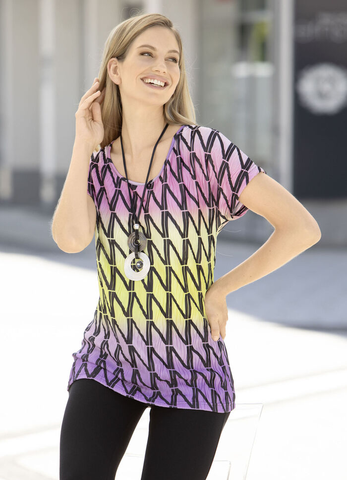 Shirt mit überschnittener Schulterpartie 