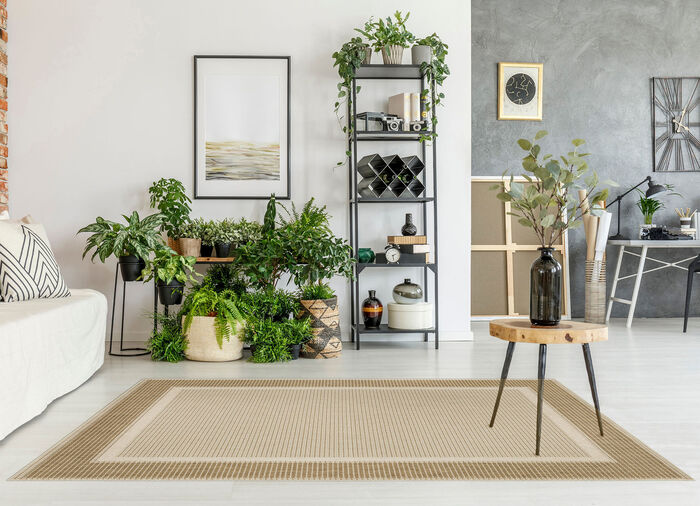 Brücken und Teppich für drinnen und draussen BEIGE