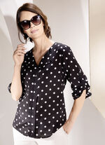 Tunika mit Tupfen-Dessin 