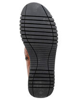 Gemini Stiefelette mit Raffung und dekorativen Knöpfen COGNAC