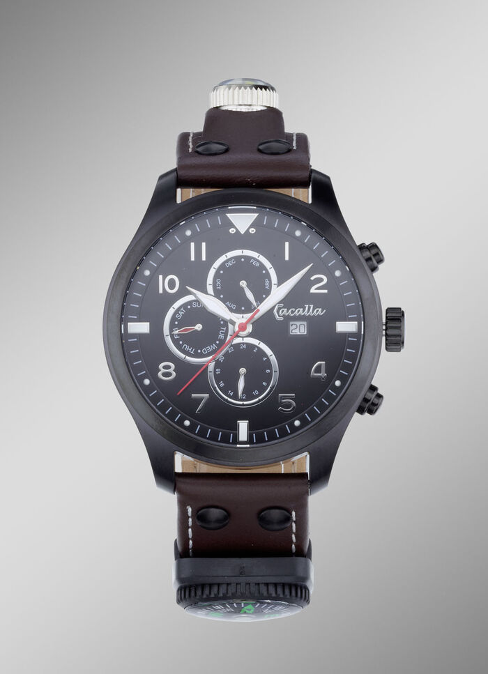 Sportliche Outdoor-Herrenuhr mit LED-Taschenlampe 