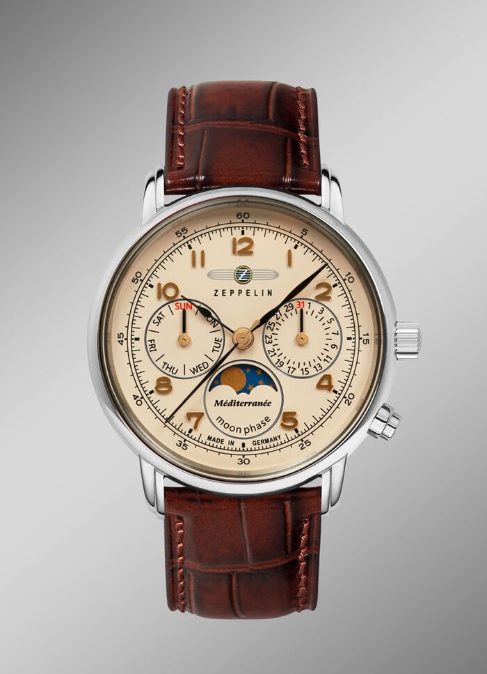 Zeppelin-Quartz-Partneruhren der Serie M&eacute;diterran&eacute;e 
