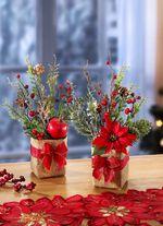 Gesteck im Jutesack, 2er-Set 