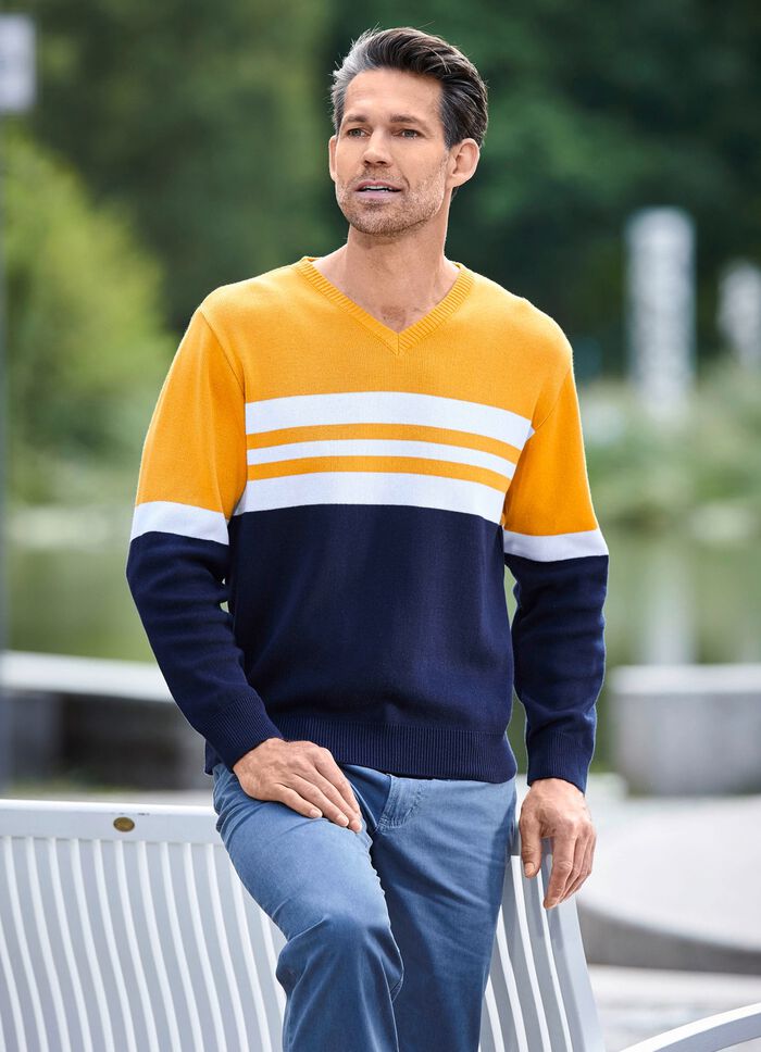 Modischer V-Pullover 