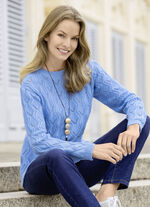 Pullover mit streckendem Wellendessin 