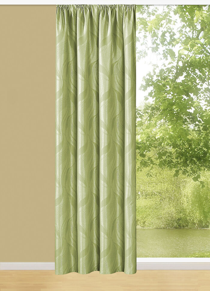 Dekoschal mit Kräuselband GRÜN