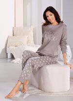 Schlafanzug mit B&uuml;ndchenabschl&uuml;ssen  