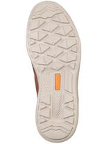 Schn&uuml;rschuh aus Rind-Nubukleder mit Nappaleder-Bes&auml;tzen COGNAC-MARINE