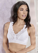 Zweierpack Bustiers mit Elastikspitze im Vorderteil 