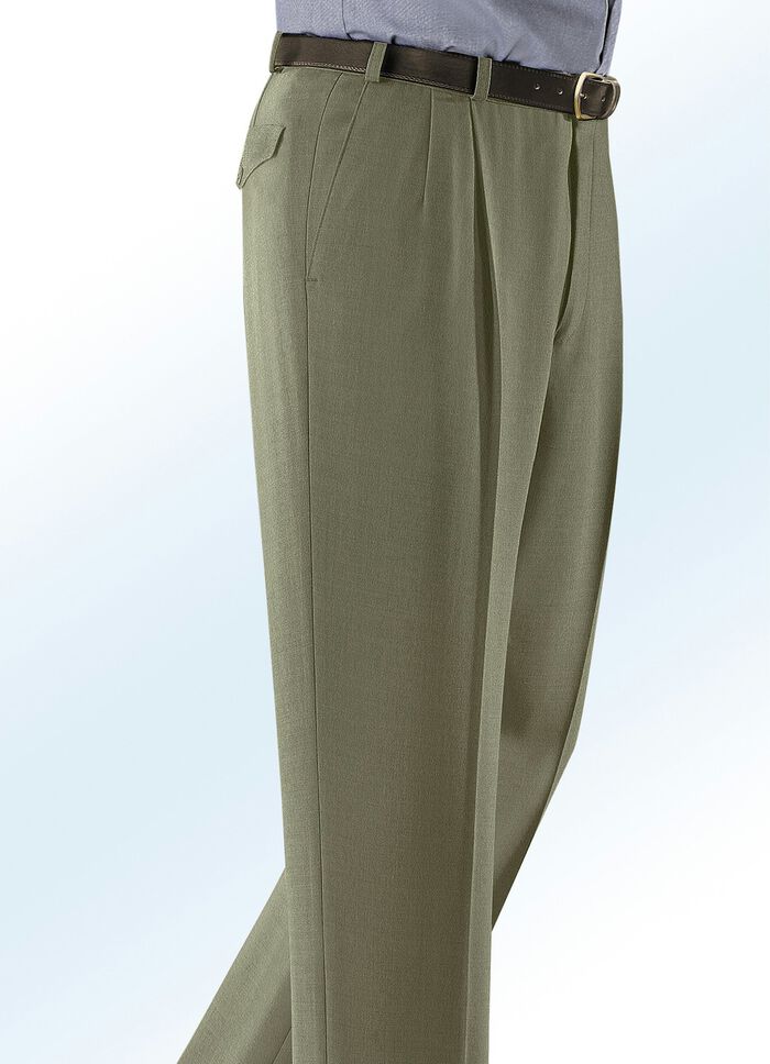 &laquo;Klaus Modelle&raquo;-Hose mit Seitentaschen in 4 Farben SCHILF MELIERT