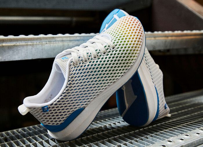 Rieker Sneaker mit Regenbogen-Farbverlauf WEISS-BUNT
