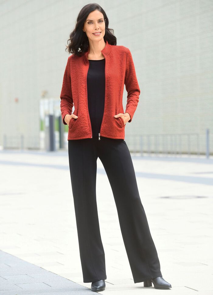 Shirtjacke mit durchgehendem Reissverschluss 