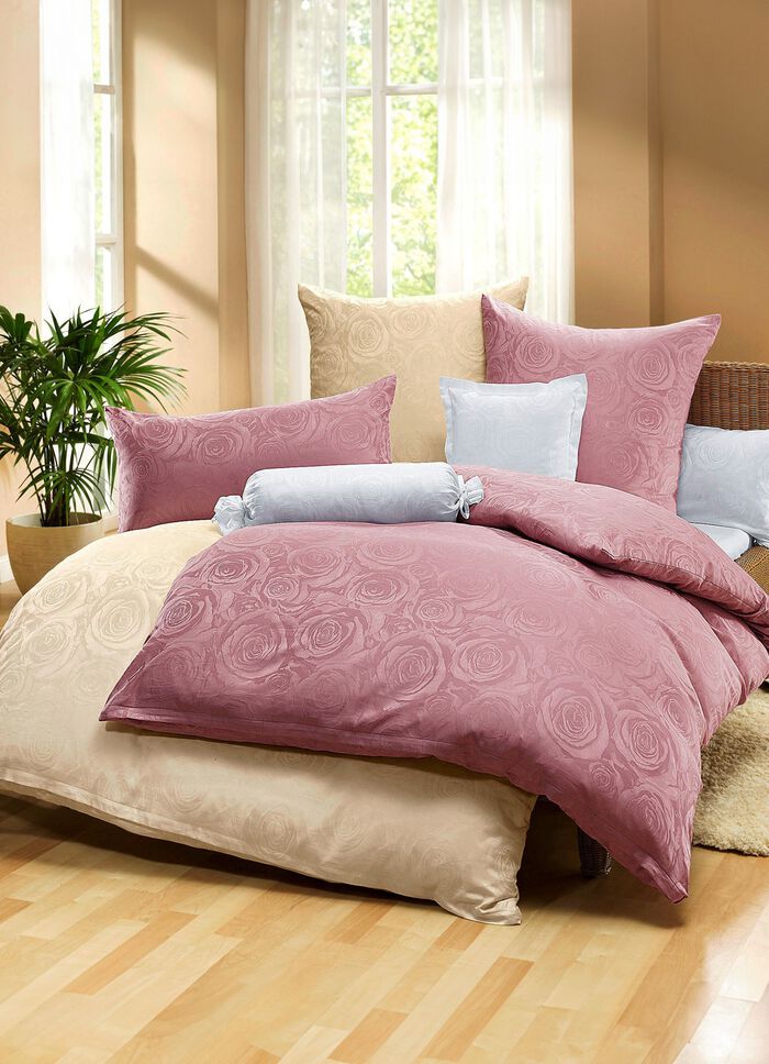 Hochwertige Damast-Bettwäsche ROSÉ