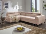 Moderne Polsterecke mit Bettfunktion CREME