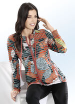 Shirtjacke mit durchgehendem Reissverschluss 