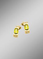 Frische trifft Eleganz &ndash; Ohrstecker mit Peridot und Diamanten 