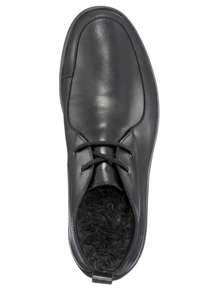 Schn&uuml;r-Bootie mit Wechselfussbett SCHWARZ