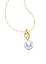 Anh&auml;nger mit S&uuml;sswasser-Zuchtperle und Diamanten 