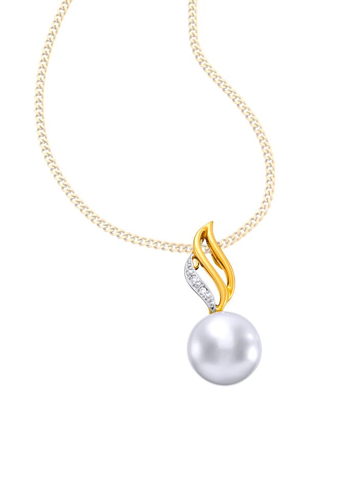 Anh&auml;nger mit S&uuml;sswasser-Zuchtperle und Diamanten 
