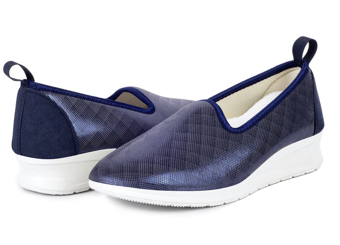 Aerosoft Flex Slipper mit Keilabsatz von Jürgen Hirsch BLAU