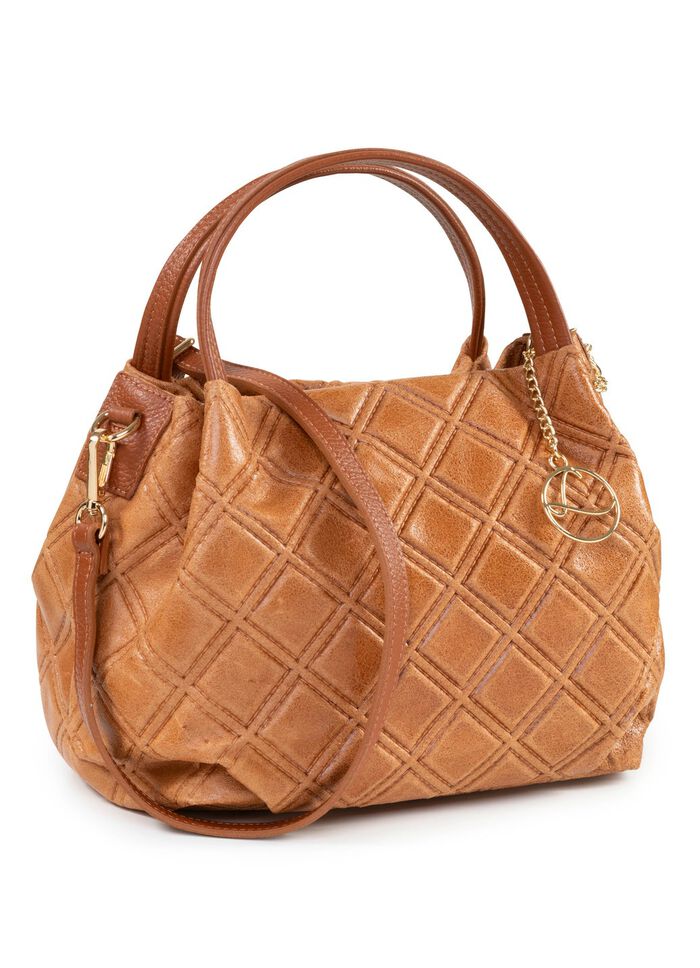Laurina, Tasche, Damen, mit abnehmbarem, verstellbarem Umh&auml;ngeriemen COGNAC