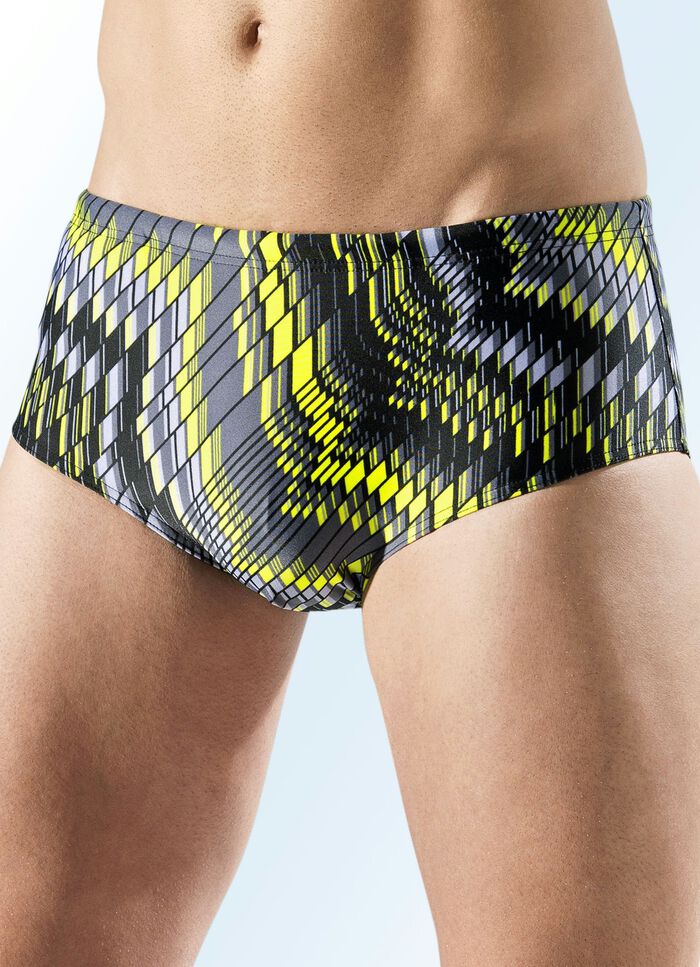 Schwab Badehose in höherer Slipform mit Alloverdruckdessin 