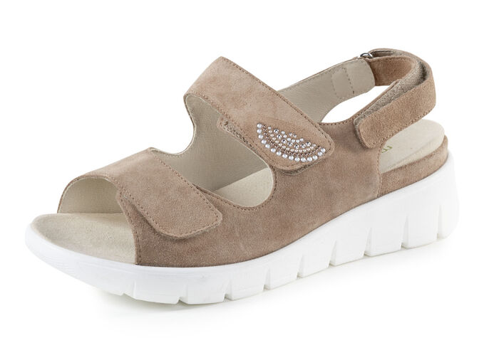 Waldläufer Sandale aus Veloursleder CAMEL