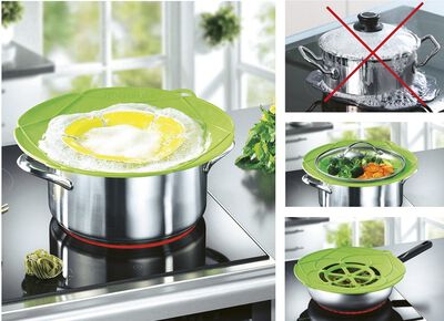 &Uuml;berkoch- und Spritzschutz - Kochblume 