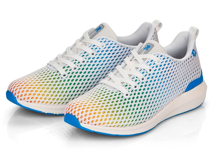 Rieker Sneaker mit Regenbogen-Farbverlauf WEISS-BUNT