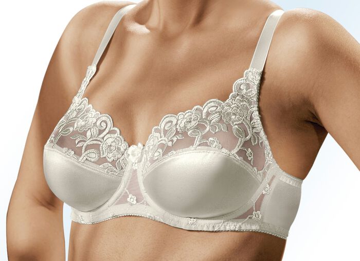 Naturana Zweierpack Bügel-BH mit Tüllstickerei im Vorderteil 1X SEKT, 1X SCHWARZ