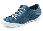 Andrea Conti, sommerliche Damen-Schn&uuml;rschuhe, mit herausnehmbarem Fussbett BLAU