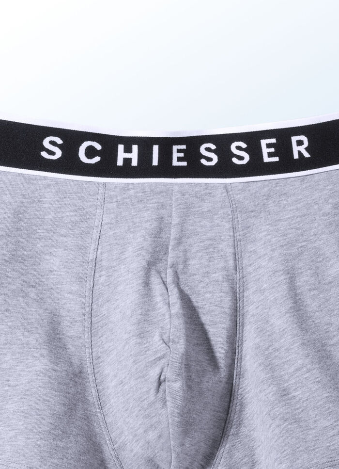 Dreierpack Slips mit Elastikbund 3X GRAU MELIERT