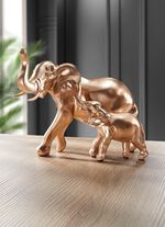 Bemalte Elefantenmutter mit Kind 