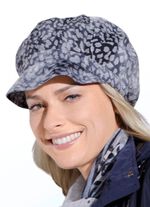 Seeberger Ballonm&uuml;tze in effektvollem Dessin BLAU