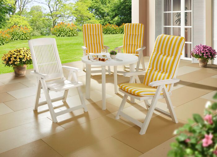 Pflegeleichte und wetterfeste Gartenm&ouml;bel WEISS